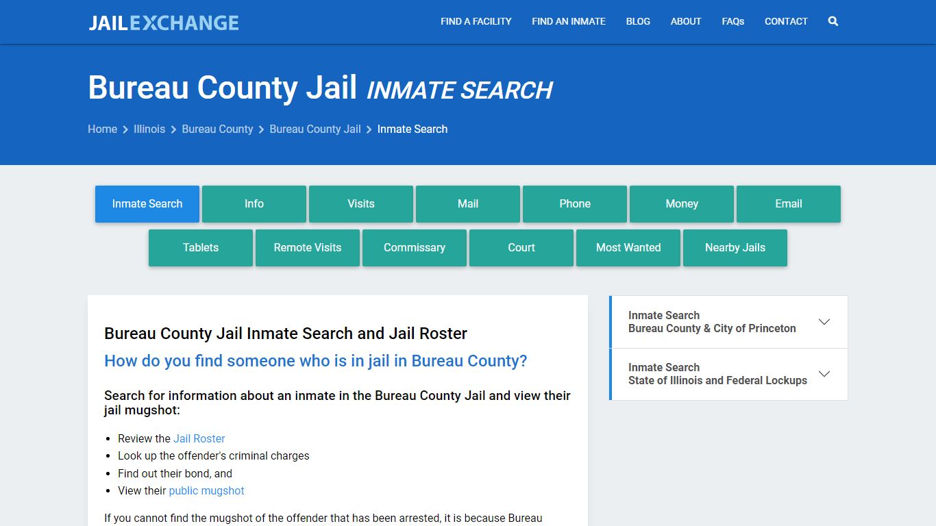 Inmate Search: Roster & Mugshots - Bureau County Jail, IL - Jail Exchange