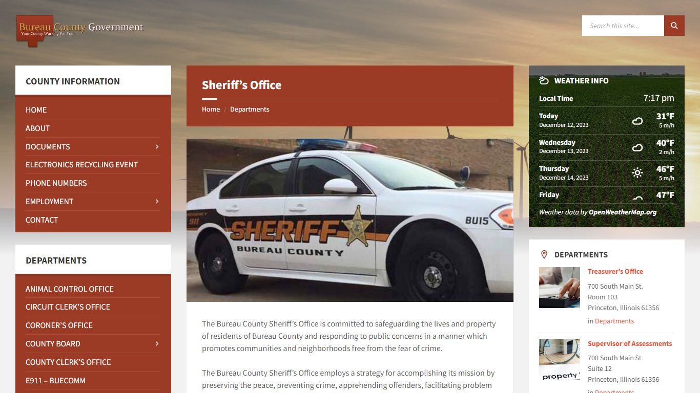 Sheriff’s Office – Bureau County, Illinois